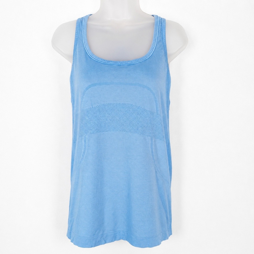 Lululemon Swiftly Tech Racerback Top Womens 12 Blue Tank Athletic Running Gym